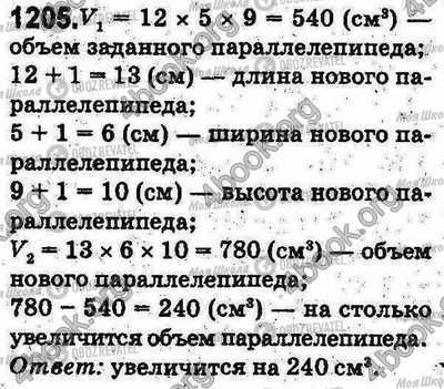 ГДЗ Математика 5 клас сторінка 1205